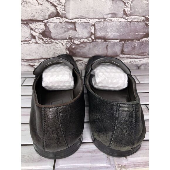 Ermenegildo Zegna Black Leather Square Toe Loafers Dress Shoes Men Sz 8.5M US/42 main image 13